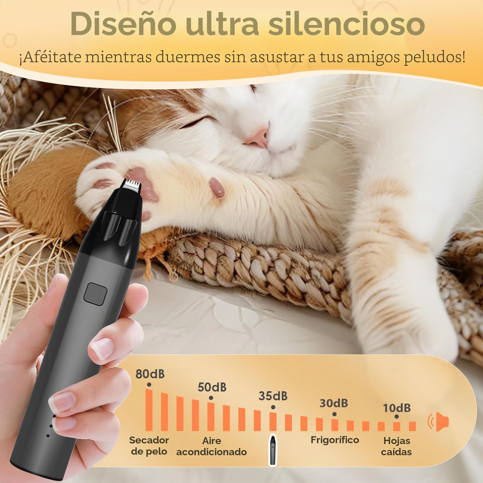 Anluomania Cortapelos para perros con Luz LED, Maquina Cortar Pelo Perros Recargable, Maquina de Cortar pelo para Gatos, Cortapelos para mascotas, Cortapelos Perros para Patas Orejas Ojos Cara