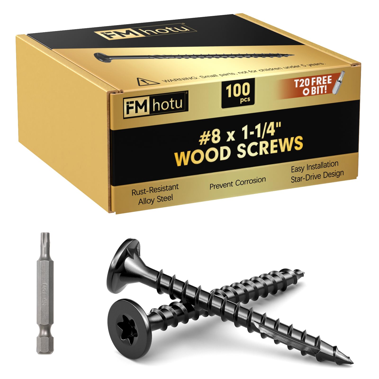 14 X 3 Wood Structural Lag Screws 108Pcs Star Drive Decking Wood Screws, Rust Resistant Tiber - View #6