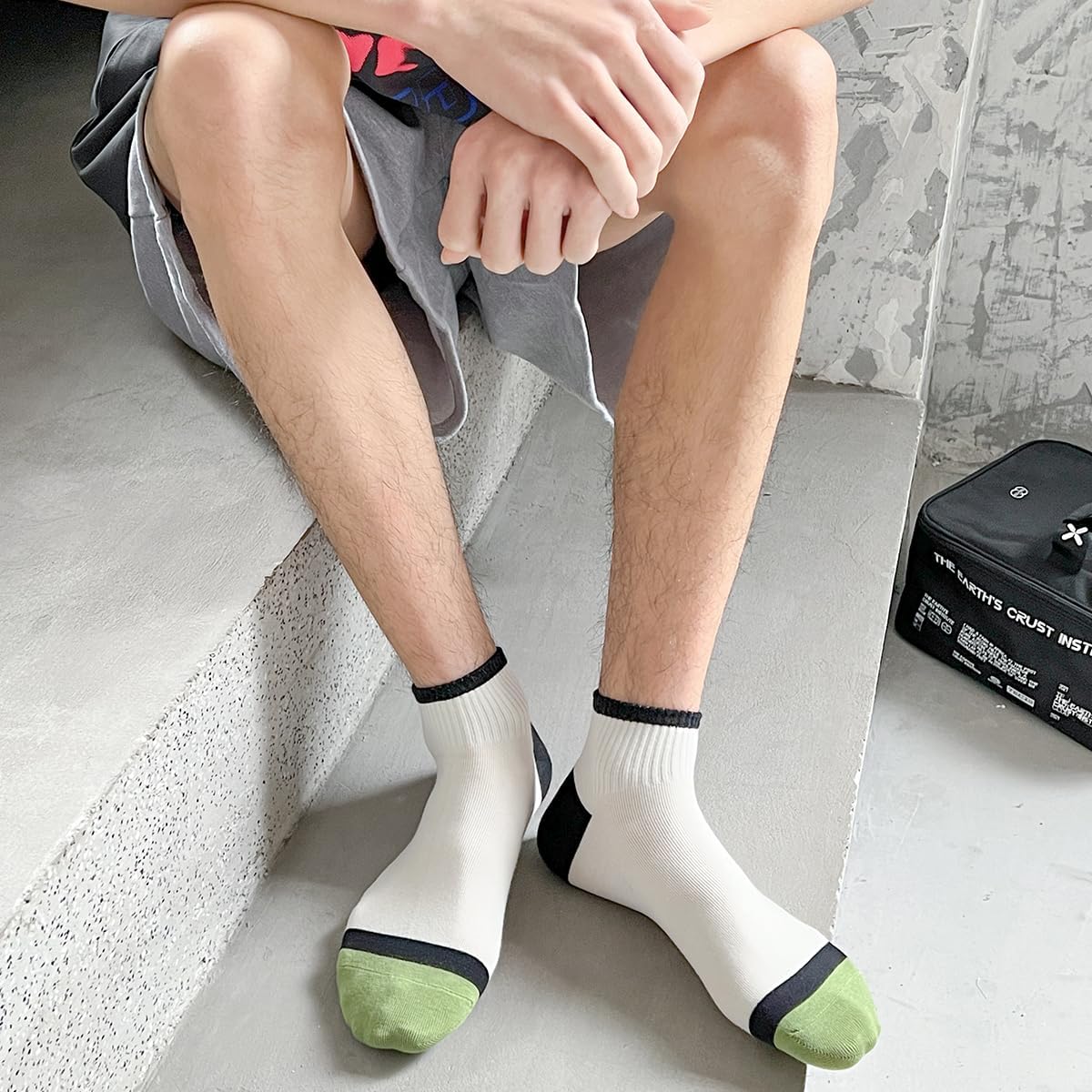 10-Pair Men's Low-Cut Socks - Lightweight Cotton Casual Style for Spring & Summer