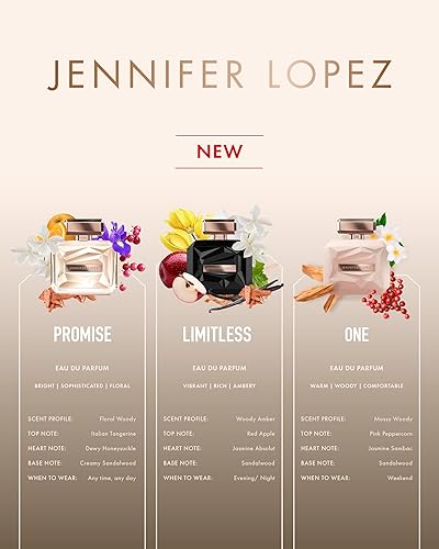 Miniatura 9 de Jennifer Lopez Limitless Perfume, Eau De Parfum Spray de 3.4 fl oz (3.4 fl oz) Perfume Amberado Vibrante para mujer, Notas de Manzana Roja, Jazmín y