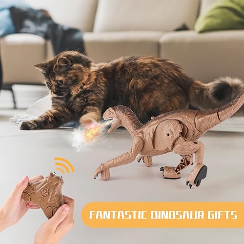 Miniatura 8 de Juguetes de dinosaurio con control remoto para niños de 3-5, 8-12, regalos interactivos de dinosaurios para niños y niñas de 4, 6, 7, 9, 10, 11,