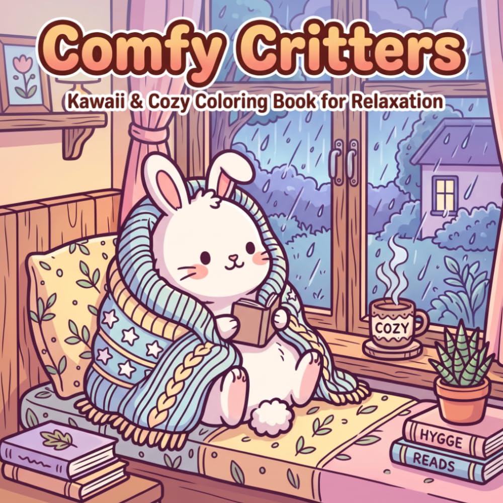Comfy Critters: Kawaii & Cozy Coloring Book for Relaxation