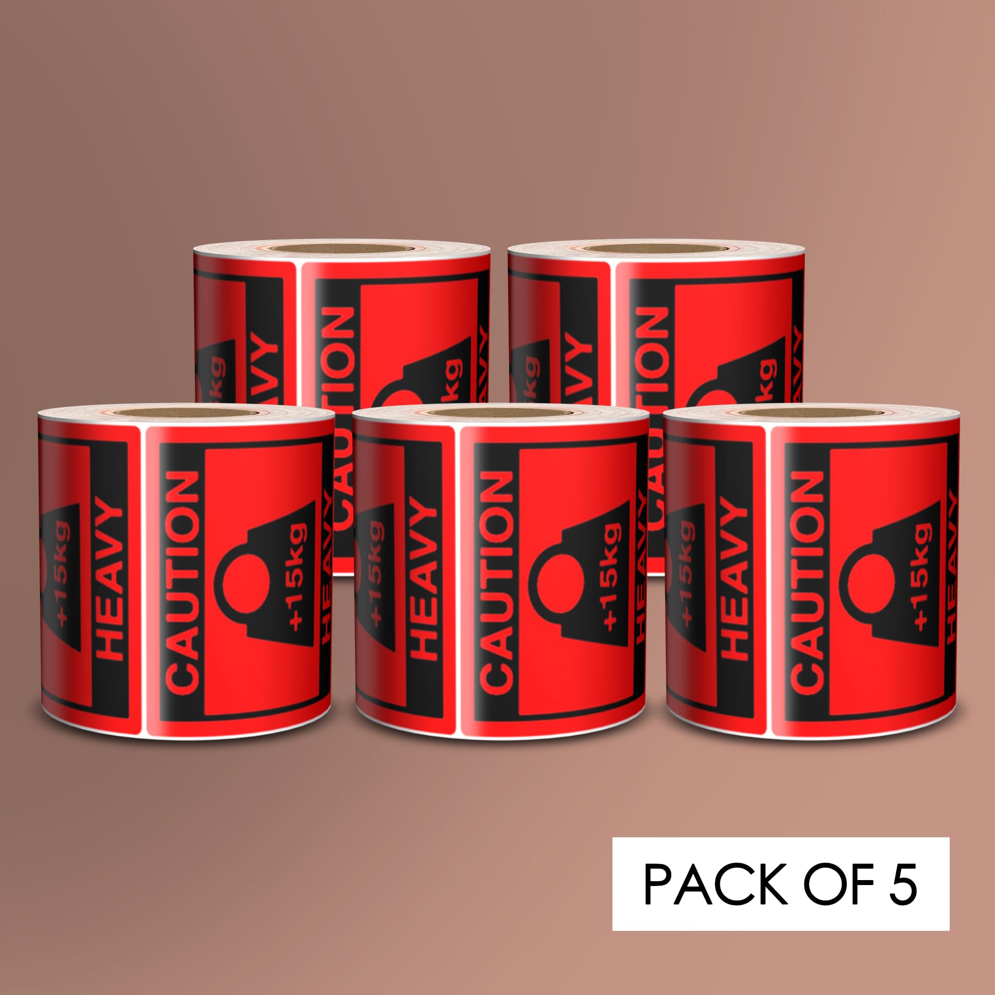 Package Caution Heavy Parcel Sticker Over 15kg 80x80mm 500 Shipping Labels Per Rolls Warning Labels Self Adhesive Bright Red Parcel Stickers 5 Rolls 2500 Sticker