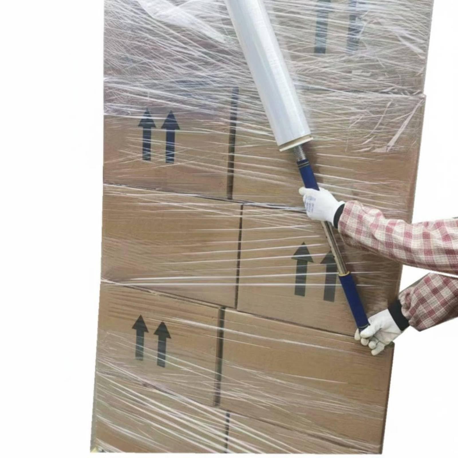 predolo Aplicador Film Extensible Acero Inoxidable Dispensador Manual Emplaye Uso Industrial para Almacén, Fábrica