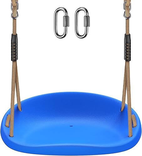 Miniatura 8 de SELEWARE Asiento de columpio resistente para adultos y niños, columpio de árbol con cuerdas a prueba de inclemencias del tiempo, accesorios para A: