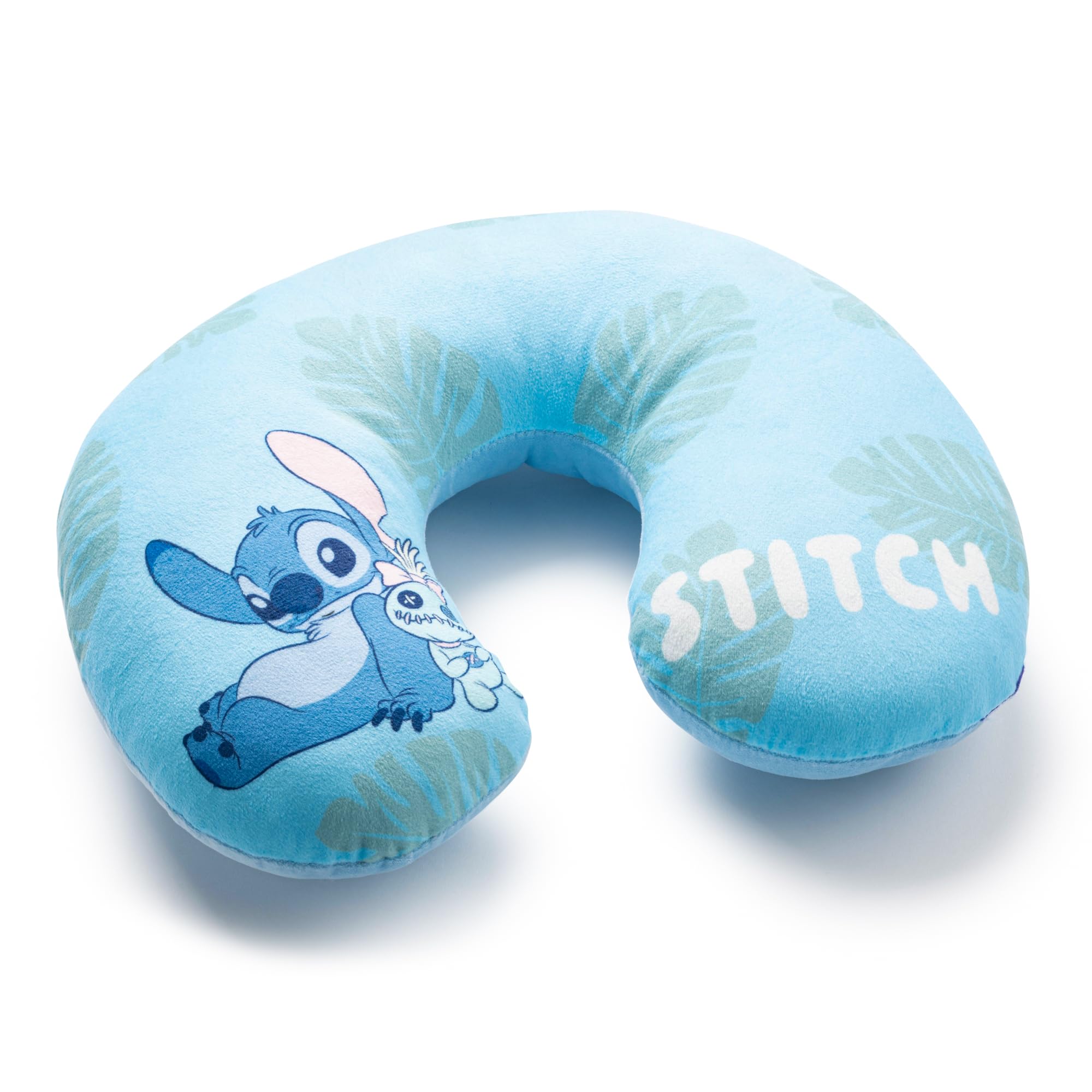 Jay Franco Disney Stitch Oreiller de voyage pour enfants – Support en polyester doux pour voiture, avion et voyages – Motif Lilo et Stitch mignon – Support de cou confortable pour enfants de 3 à 10