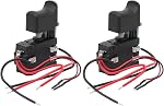 2Pcs Interrupteur électrique, Teeno 21v Commutateur de déclenchement de remplacement pour forage, 8x16x5Speed Outil de commande de déclenchement de puissance 16A DC pour l'électricité à main