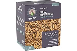 WN60 5lb Dried Mealworms, A Nutritious High-Protein Treat for Your Pets
