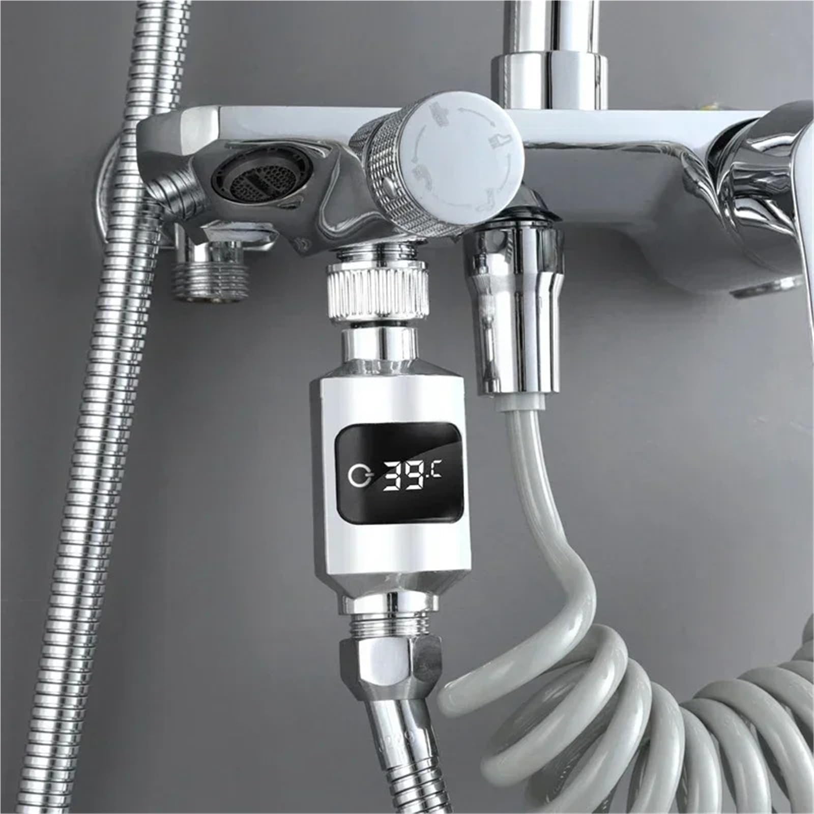Medidor de temperatura de ducha Grifos de ducha for baño, termómetro agua, pantalla LED, monitor temperatura del for doméstica, nuevo Para el hogar y el baño(3pcs)
