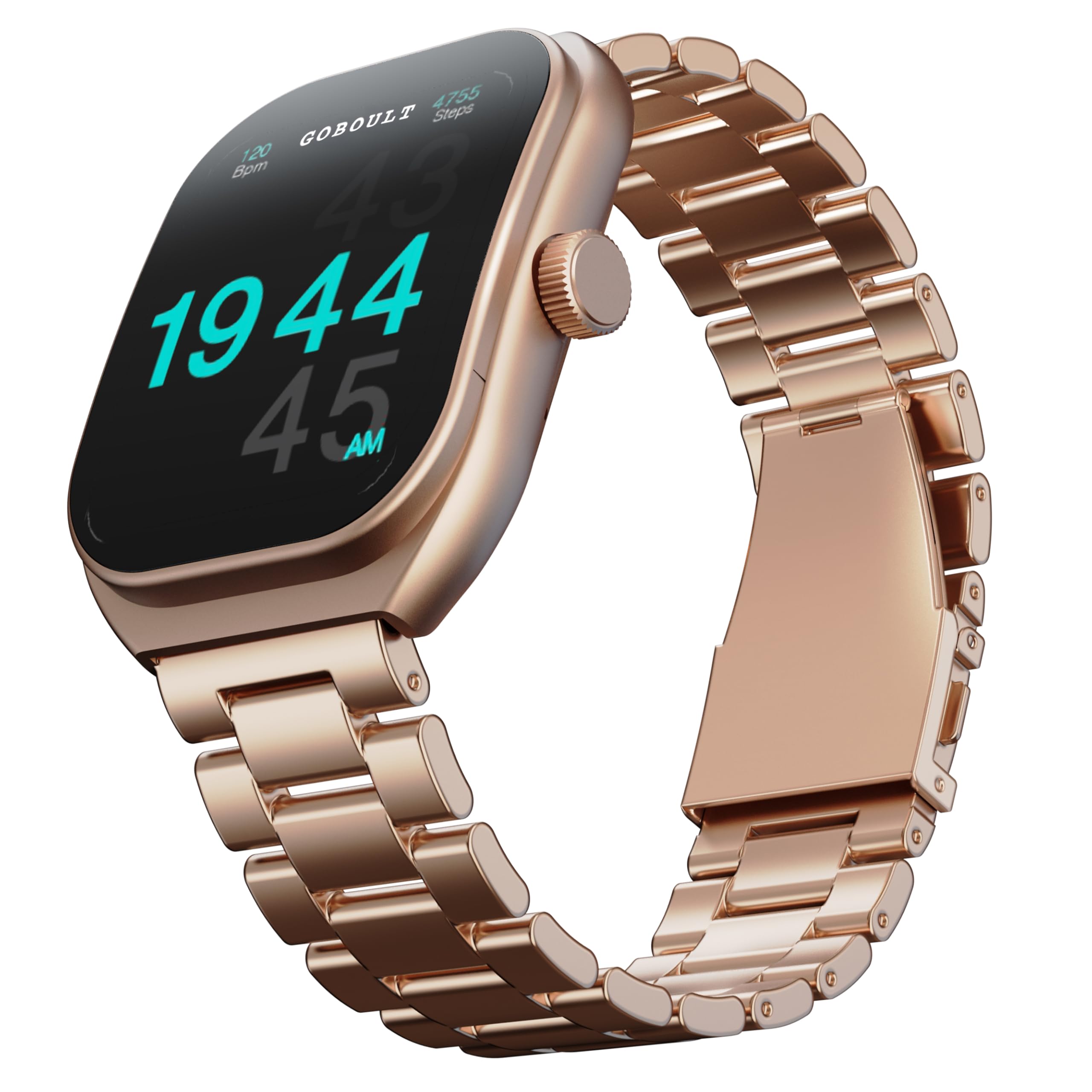 Boult Trail Smartwatch 2.01" 3D Curved HD Display, BT Calling 5.3, 600 Nits Brightness, IP68, 190+ Watchfaces, 120+ Sports Modes, AI Voice Assistant, SpO2 Monitoring (Rose Gold)-image-17