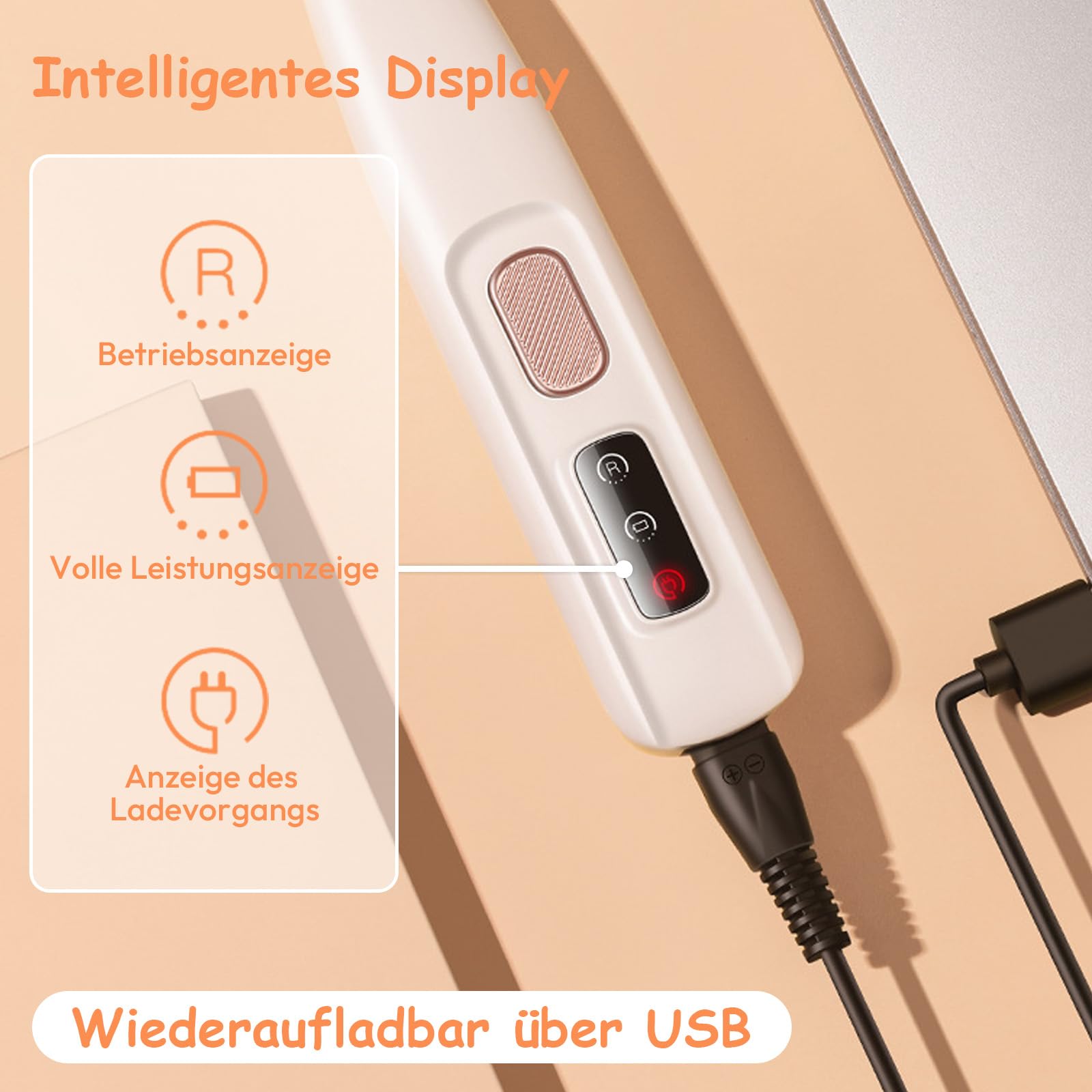 Tondeuse Patte Chien Entre Coussinets, Tondeuse Coussinet Chien pour Chiens Chat et Autres Animaux, Tondeuse Chien avec LED, Rechargeable par USB, pour Pattes, Yeux, Oreilles, Visage, Croupe