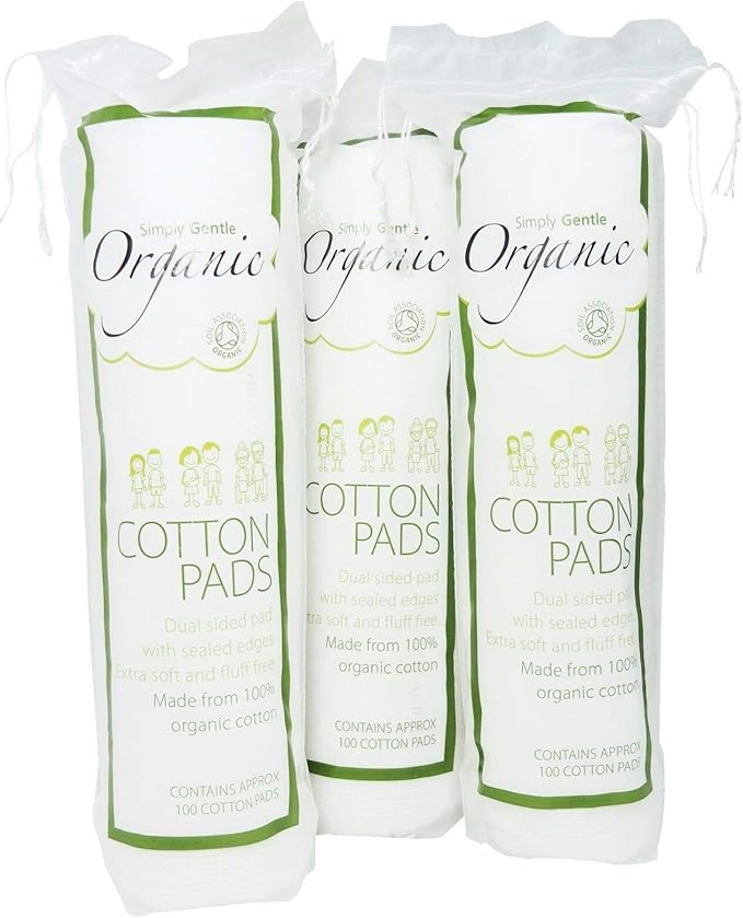 Simply Gentle Organic Cotton - Pack of 100 Pads (Pack of 3)