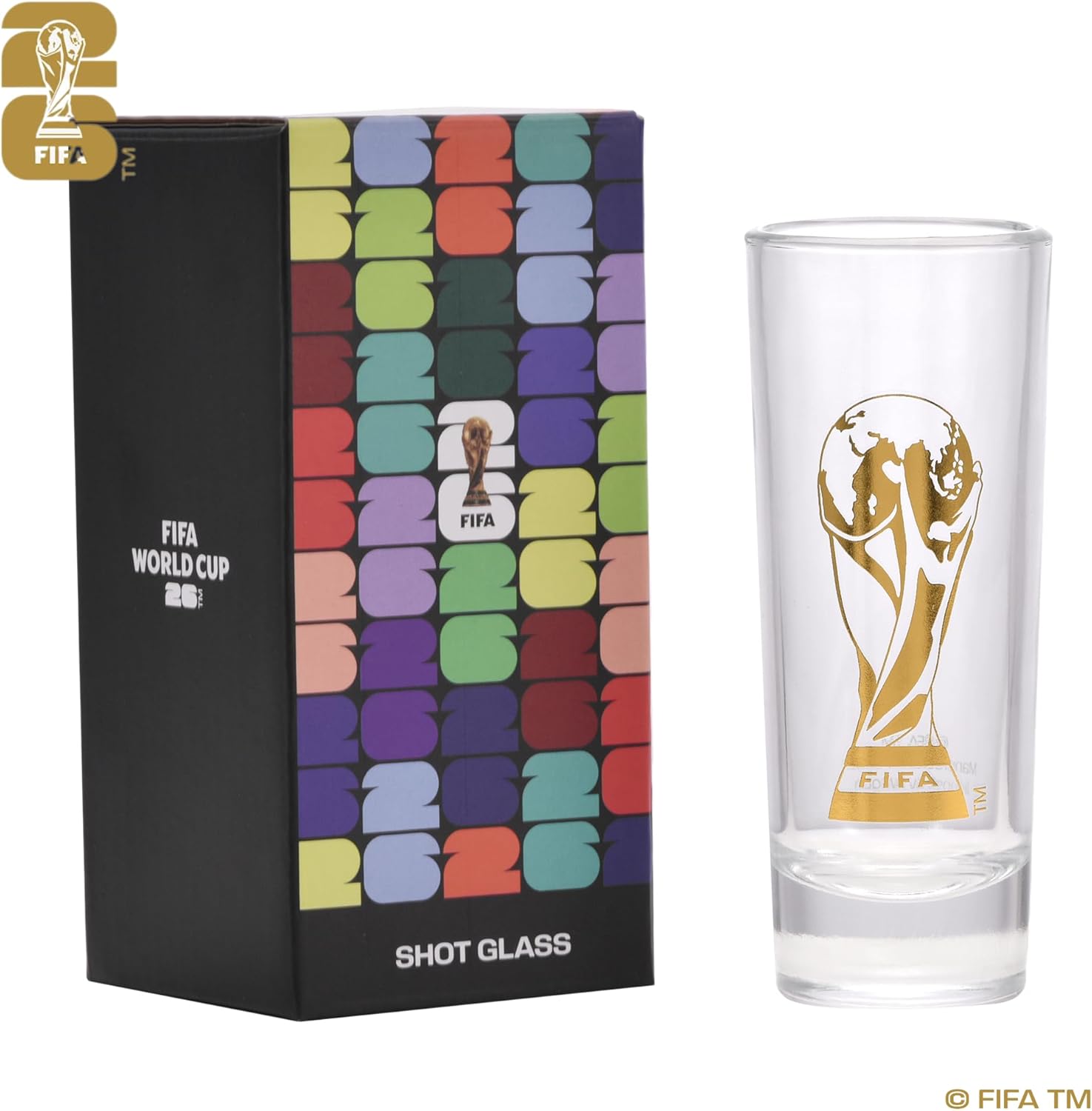 Official FIFA World Cup 2026 Edition - 2oz Tall Gold Embossed Trophy Shot Glass – Rare Collector’s Item – Perfect for Tailgates, FIFA Parties, Mancaves or Bars Gift for Soccer Fans - Image 7