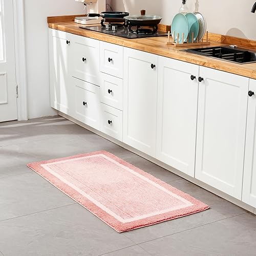 Miniatura 6 de CozeCube - Tapetes de baño antideslizantes, afelpados, peludos, esponjosos, lavables, microfibra extrasuave y absorbente, navideño, para pasillo y