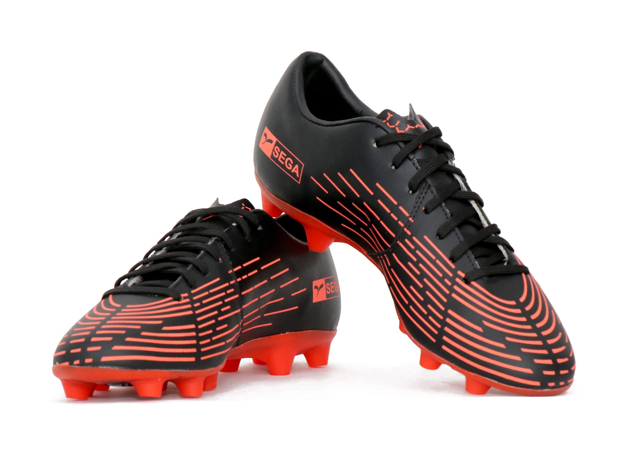 Sega Spectra Leather Football Shoes by Star Impact Pvt. Ltd. (Black/Red, Numeric_5) (B0BK4Z5DSM) Amazon Price History, Amazon Price Tracker