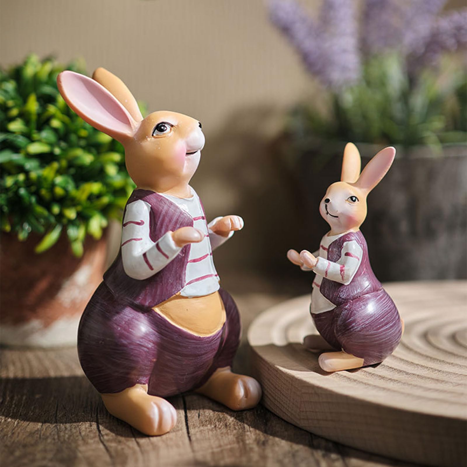 Famiglia di Pasqua Figurine Statue Ornamenti Decorazione Domestica Per Pasqua Vacanze Party Sfondo Decor