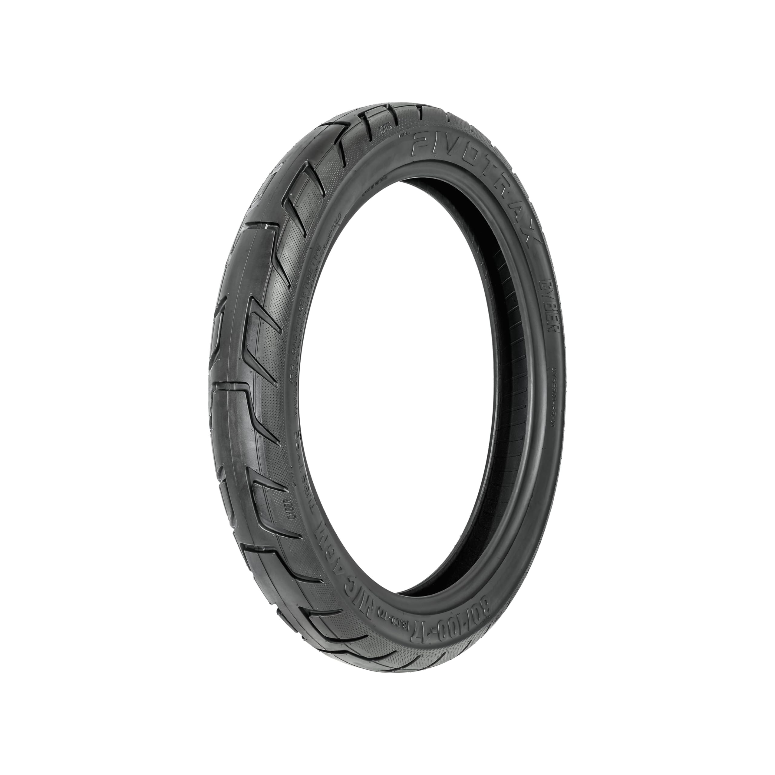 PIVOTRAX CYBER 80/100-17 Street Tire – High-Performance On-Road Tire for Light Bee X, Light Bee S, E-Ride PRO SS (17" Supermoto Wheel) Position: Front/Rear