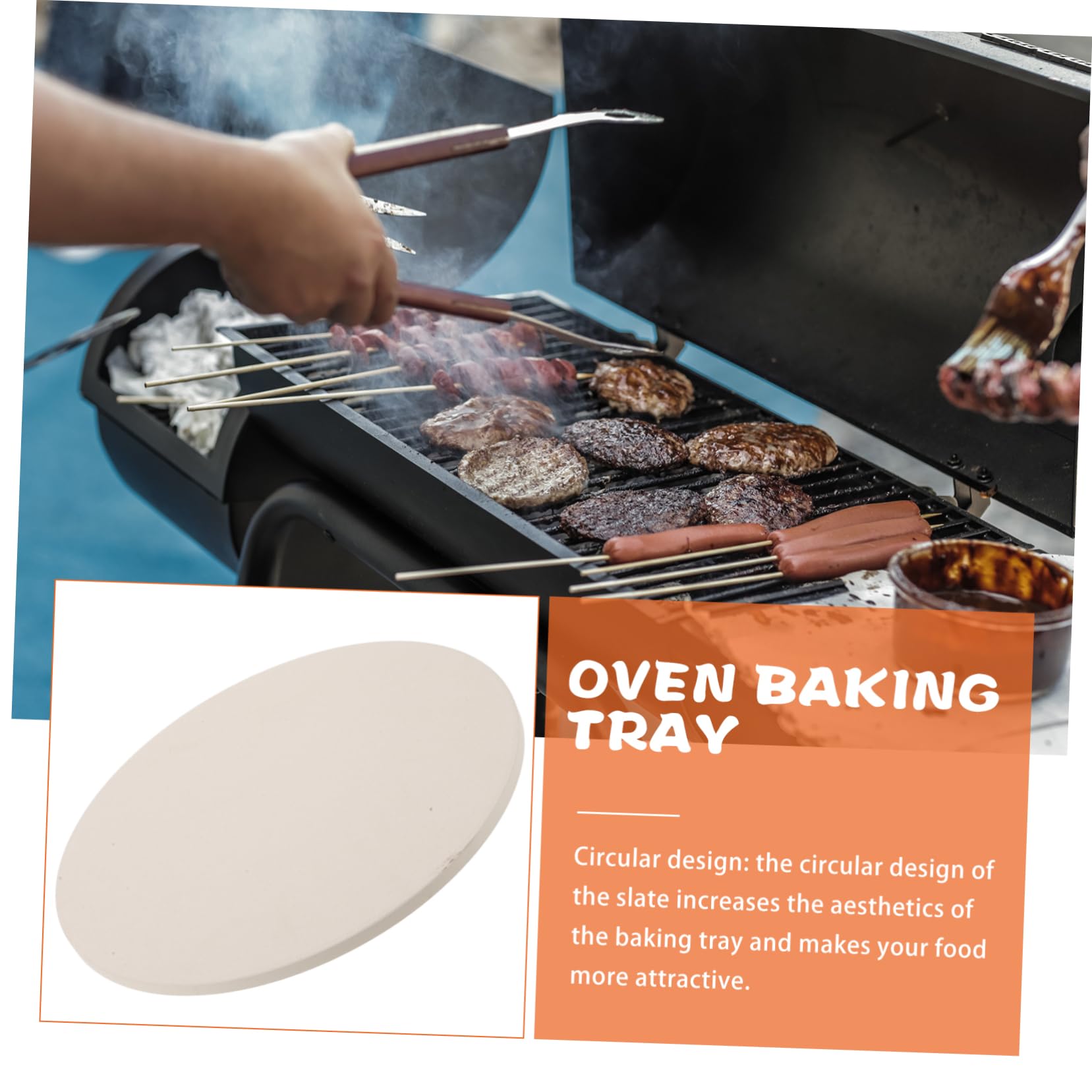 Piedra para Hornear Redonda de Cordierita para Horno y Pizza | Retiene Calor, Absorbe Humedad, Apta para Cocinar Galletas, Resultados Óptimos, Formato Redondo