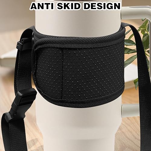 Miniatura 3 de Soporte para botella de agua con correa para Stanley, correa ajustable para llevar vaso de agua, bolsa con correa universal para botella de agua de