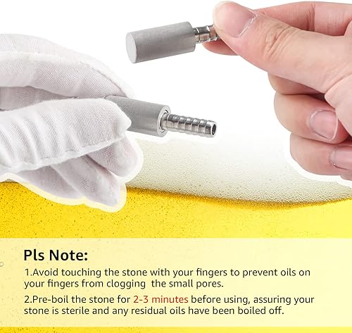 Miniatura 6 de Tapa de barril de carbonatación de piedra de difusión de 0.5 micrones, tapa de carbonatación de barril de maíz, tapa de barril de carbonatador