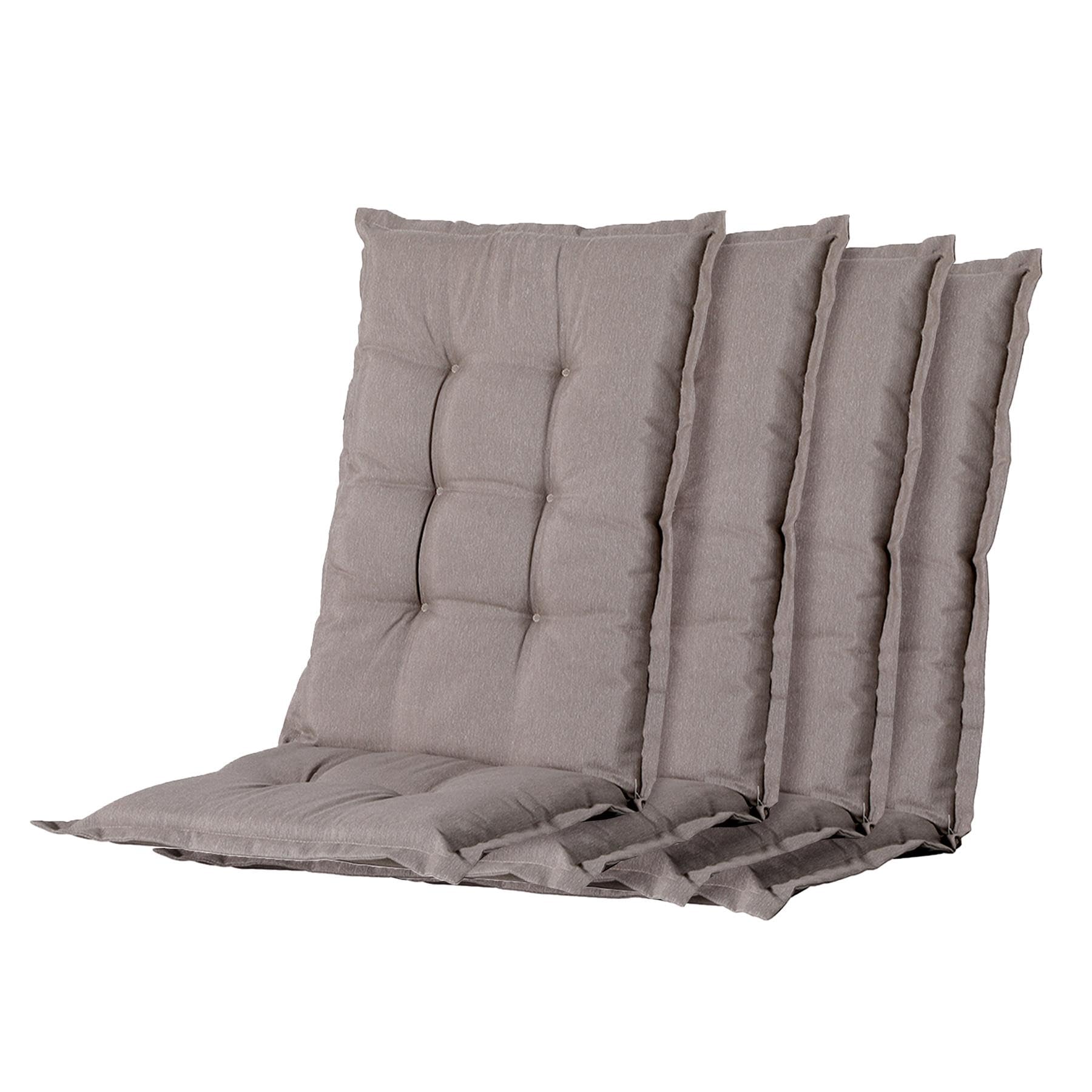 Madison 4er Set Hochlehner Auflagen, Bequeme und Stilvolle Gartenstuhlauflage für Holz-,Stahl-, Oder Kunststoffstühle, Sitzauflage - Indoor/Outdoor Stuhlpolster