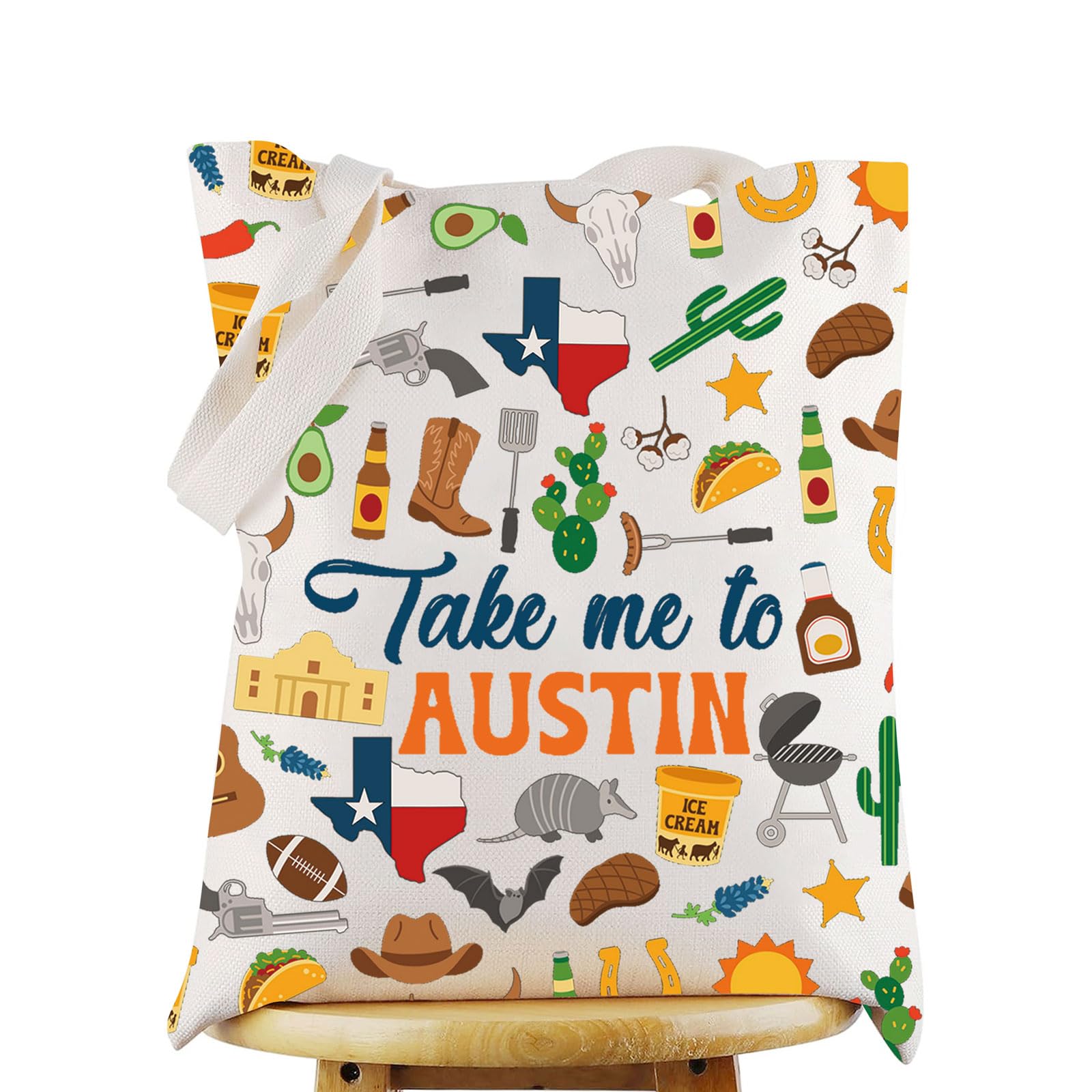 WZMPA Austin Trip Cosmetic Bag - Zipper Pouch for Travel & Gifts, Take Austin TG, Fit