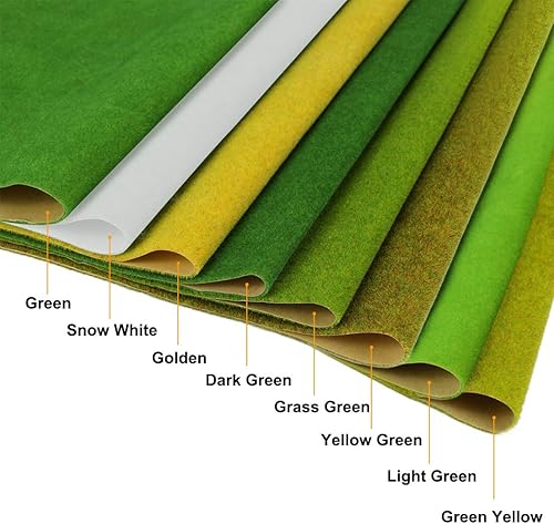 Miniatura 9 de CP102 - Alfombra de césped artificial modelo trenes verde claro 15.7 x 39.4 in o 15.7 x 39 pulgadas para decoración de niños, manualidades, paisaje,