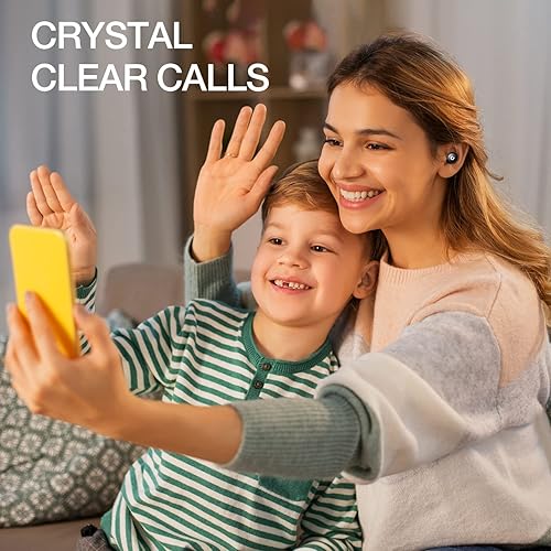 Miniatura 7 de Auriculares Hikapa X9 inalámbricos Bluetooth 5.3, auriculares impermeables estéreo con control táctil en el oído, con micrófono, auriculares con