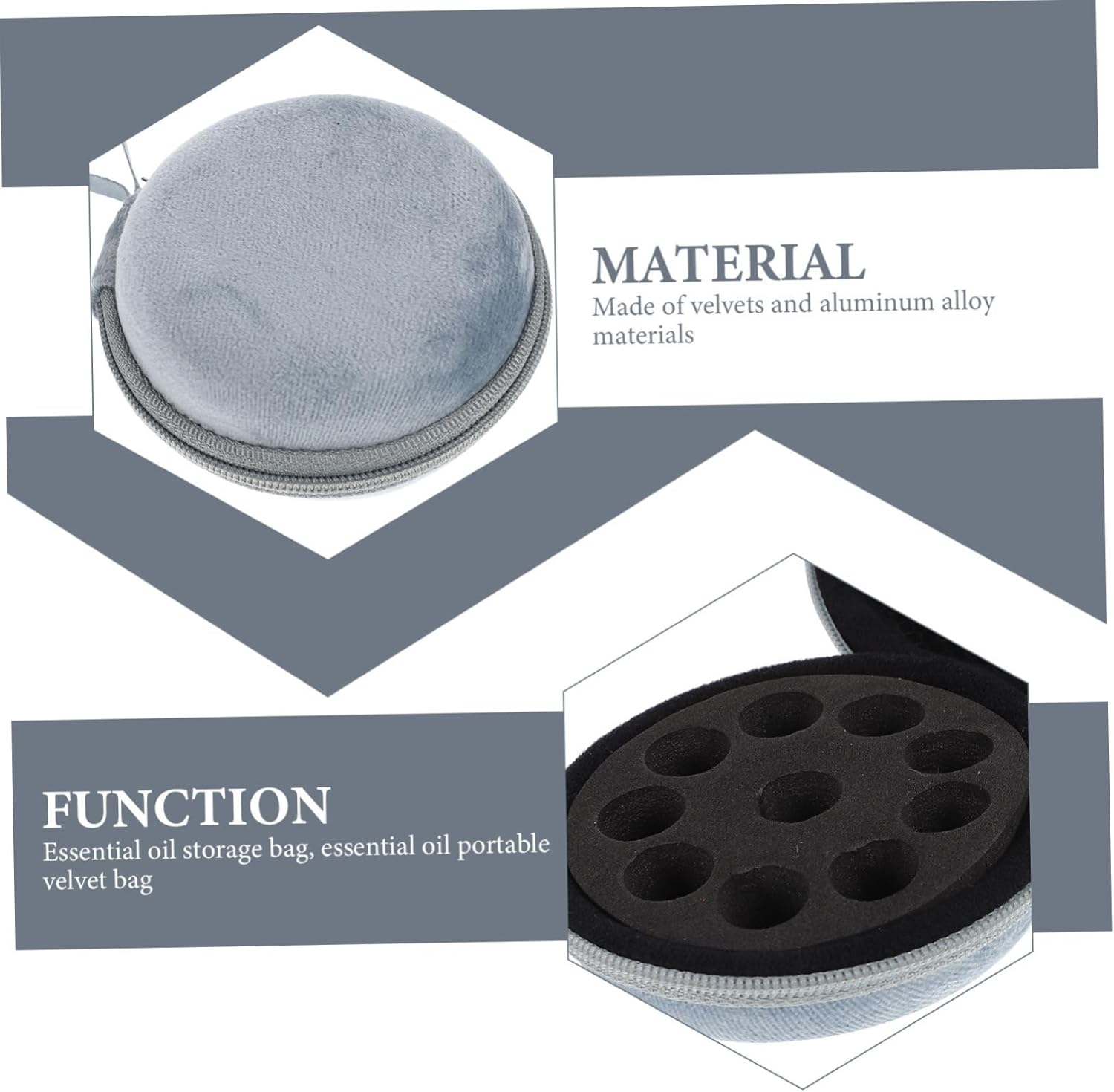 NOLITOY 5pcs Essential Oil Case Storage Pack Perfume Bottles Case Bottles Bag Nail Polish Holder