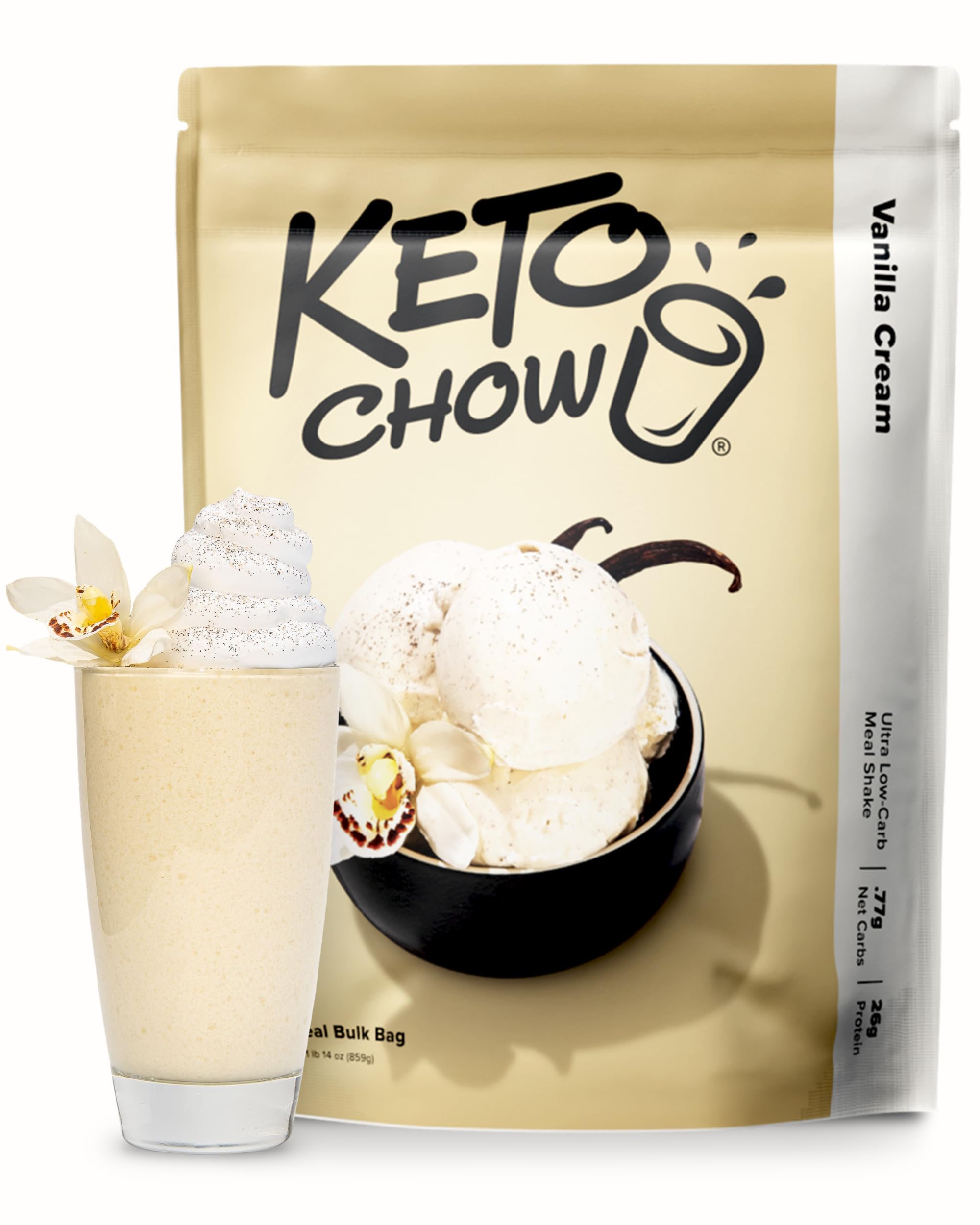 Amazon.com: Keto Chow Vanilla Cream Meal Replacement Shake Powder