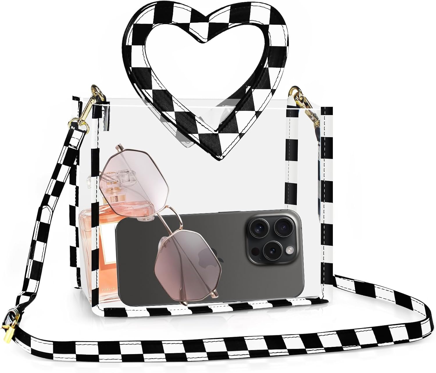 Clear Bag for Stadium Events, Clear Tote Bags for Women, Stadium Purses for Concerts Sports Fans