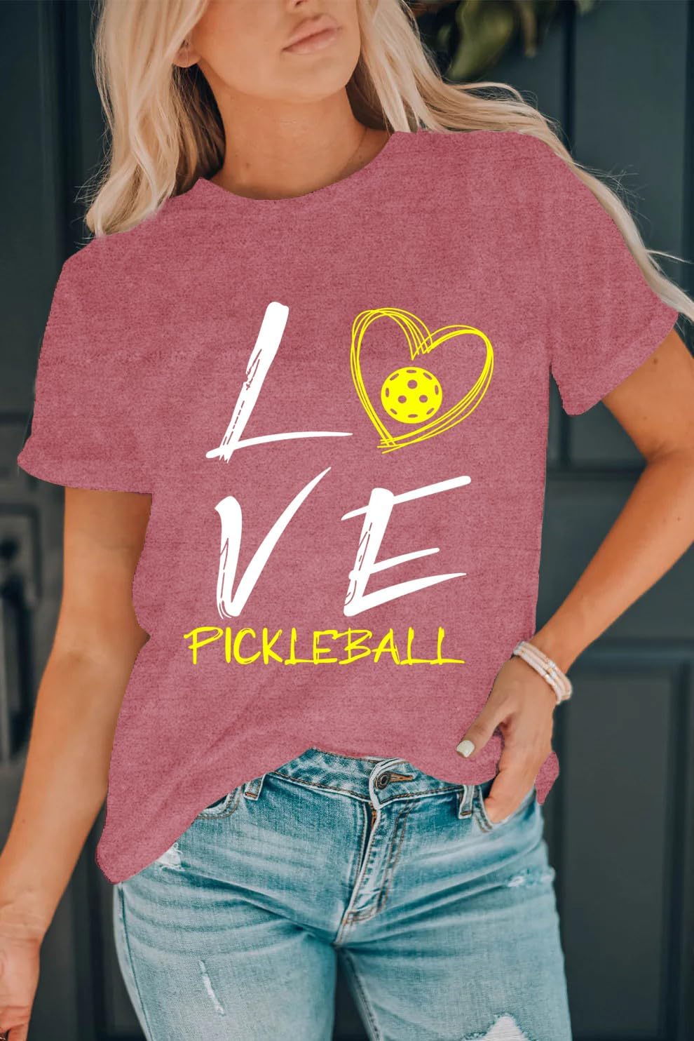 LBP Women Pickleball Shirt Love Pickball T-Shirt Pickleball Lover Player Tee Tops - Image 2