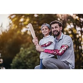 DOVICK Elbow Compression Arm Sleeve For Men & Women 2pcs/pack Youth & Adult 6 Sizes Baseball Football Basketball Sports (White, YM)