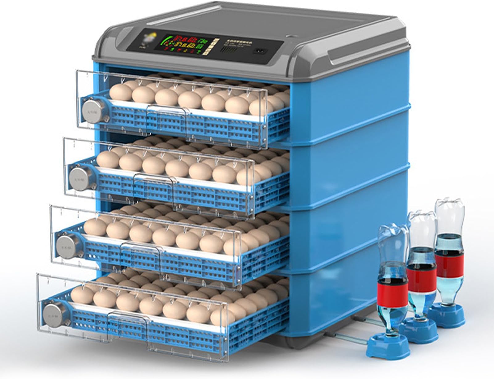 Automatic Egg Incubator, Digital Hatching Eggs with Fully Automatic Turner, Poultry Hatching Machine with Humidity Control, for Hatching Chicken Duck Quail Bird Eggs,256Eggs