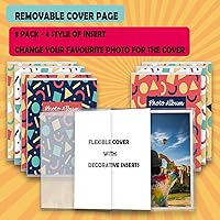 Vista 3 de Álbumes de fotos pequeños de 4 x 6 pulgadas, paquete de 8 unidades, capacidad para 36 fotos cada uno, mini álbumes de fotos de 4 x 6, álbumes