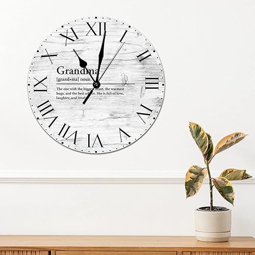 Miniatura 148 de Reloj de pared de PVC con definición de cuñado, reloj de pared redondo con citas espirituales, números romanos, tipografía, arte de pared, 8.8