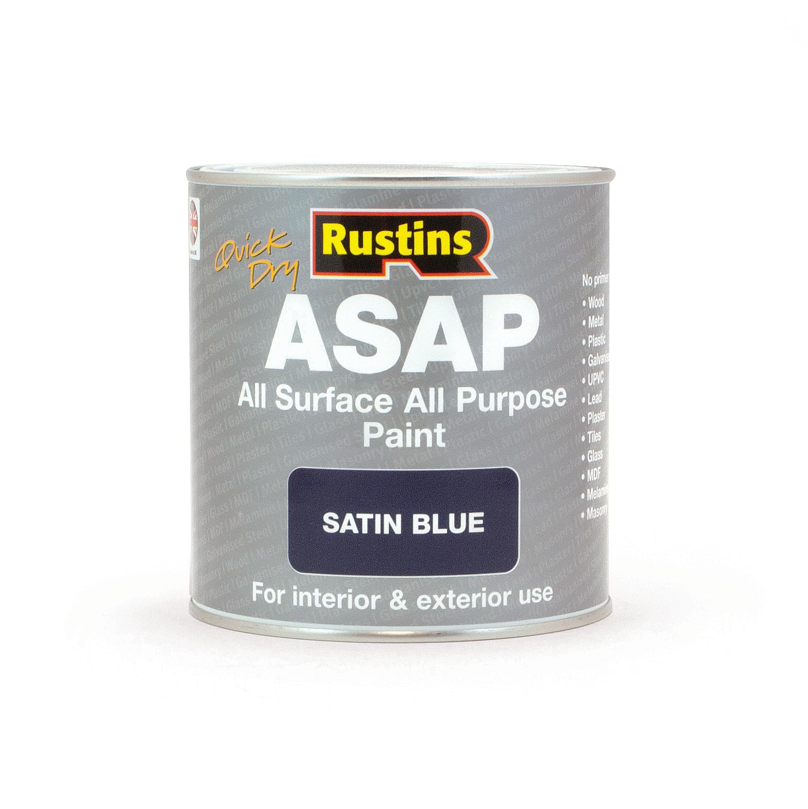 Rustins Asap All Purpose All Surface Satin Paint 1L Blue