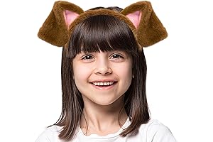 Pagreberya Dog Ears Headband Brown Cute Dalmatian Ears Costume Headband