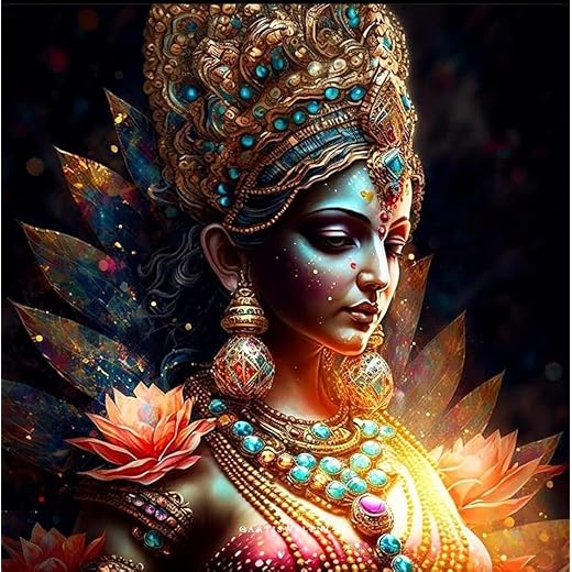 Digital Lotus DIY Paint By Number Kit, Multicolor