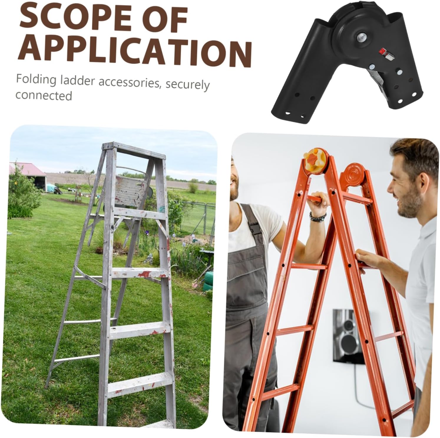 Ladder Connector Hinge Kit Heavy Duty Aluminum Folding Step Ladder Accessories Smooth Folding Mechanism for Versatile Positioning and Compact Storage