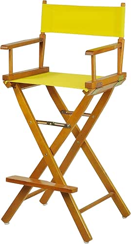 Casual Home 30" Director's Chair Honey Oak Frame-with Yellow Canvas,