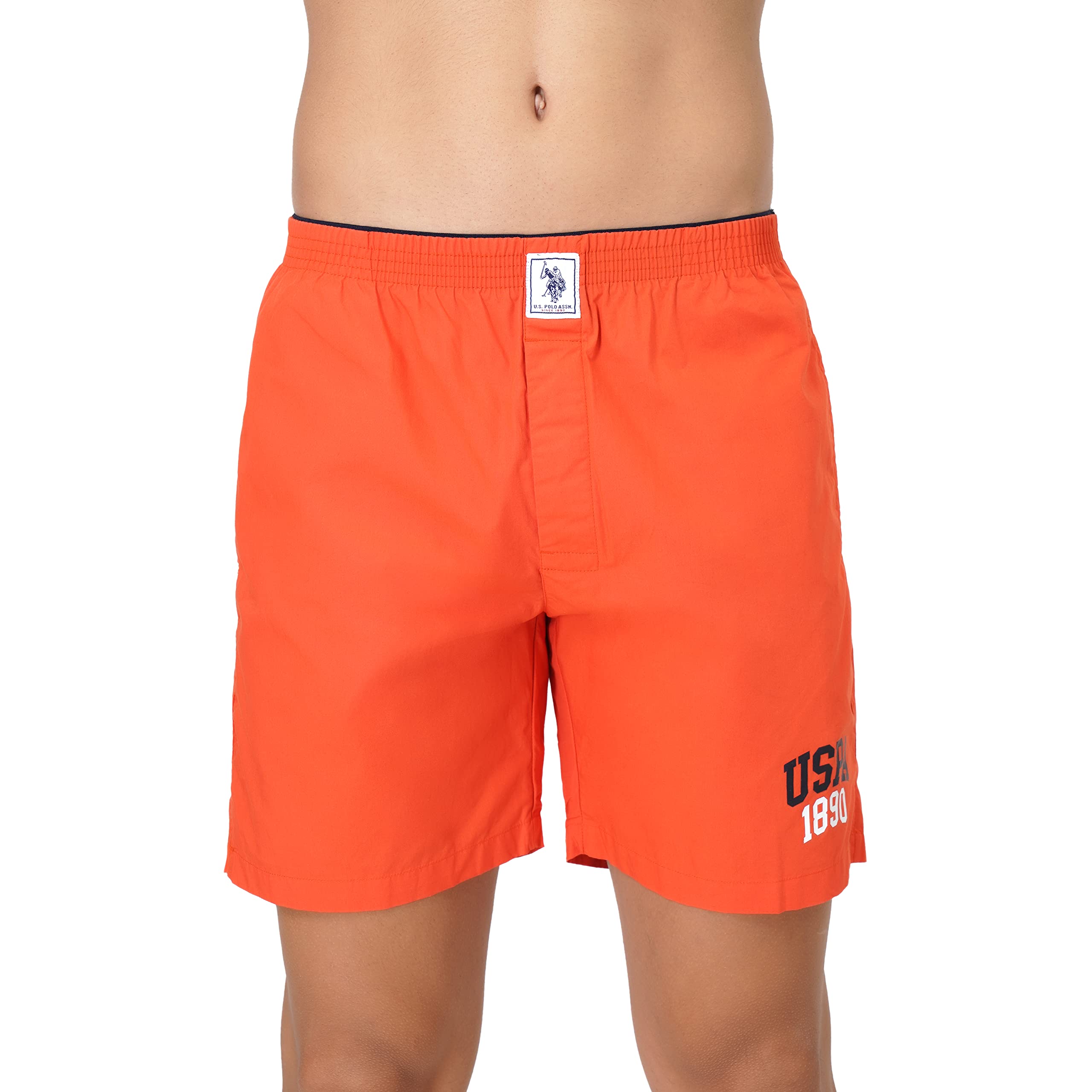 U.S. POLO ASSN.Men's Relaxed Fit Solid Cotton IYAA Boxers - Pack of 1