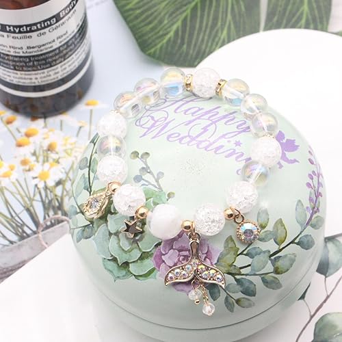 Miniatura 7 de 72ore Pulsera de cola de sirena para niñas, pulsera motivacional de cristal, pulsera inspiradora, regalo de cumpleaños, Acción de Gracias, Navidad,