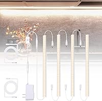 Vista 10 de Luces enchufables para debajo del gabinete, luz diurna blanca 4000K, iluminación LED regulable debajo del gabinete, 6 piezas x 12 pulgadas, lámparas