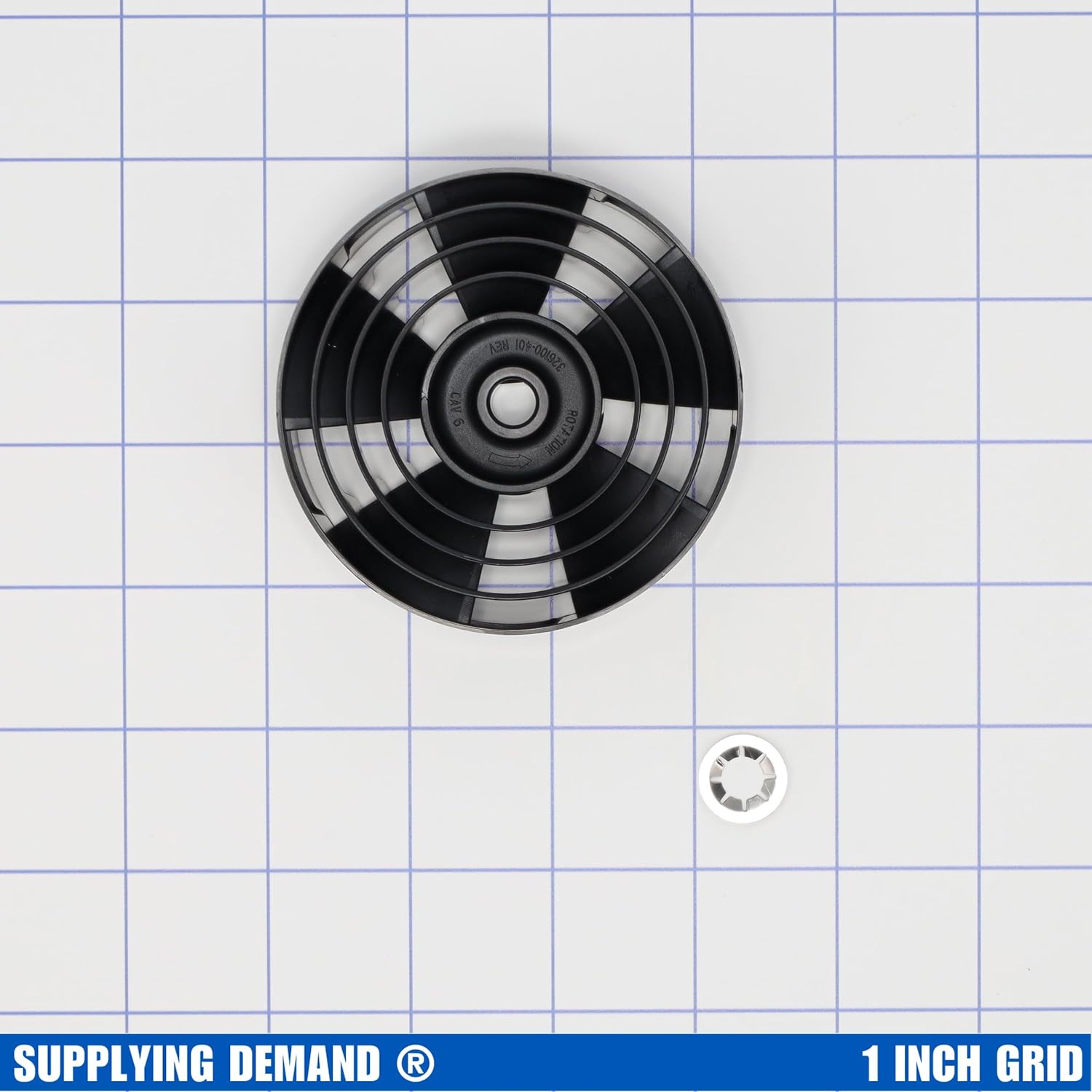 Supplying Demand LA660003 HVAC Draft Inducer Cooling Fan with Retaining Ring for Blower Motor - Model Specific
