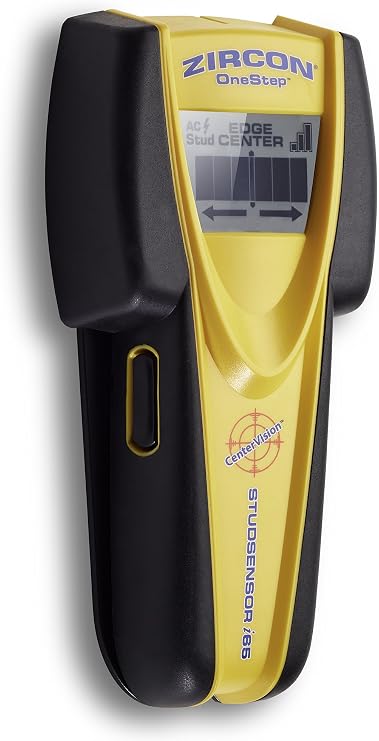 Zircon i65 Stud Sensor Center-Finding Battery Operated Stud and Metal Finder with Live Wire Detection