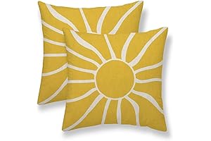 Summer 24x24 Yellow Sunshine Decorative Outdoor Throw Pillow Covers