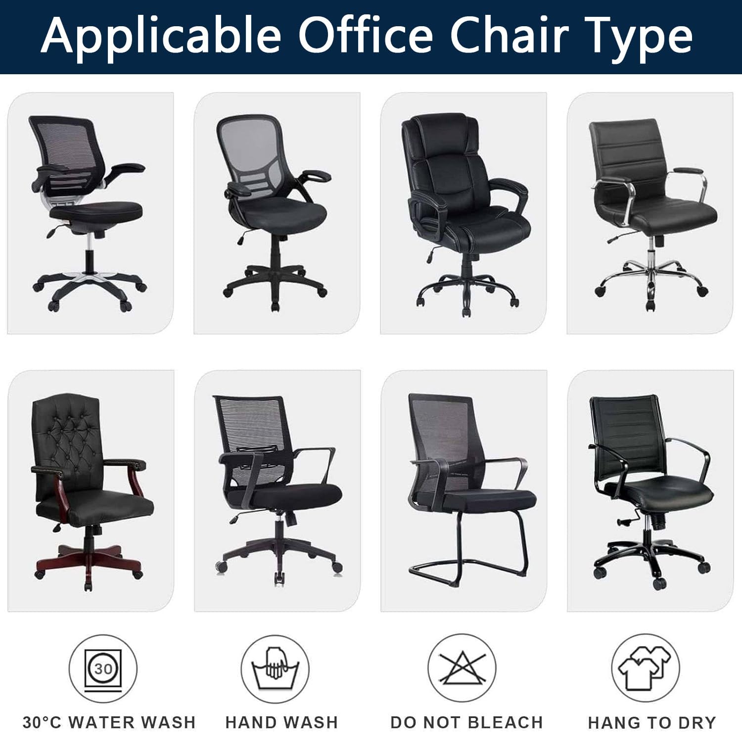 Funda Elástica Necolorlife Para Silla Oficina Extragrande Fl Color Diseño De La Tela | Envío Gratis
