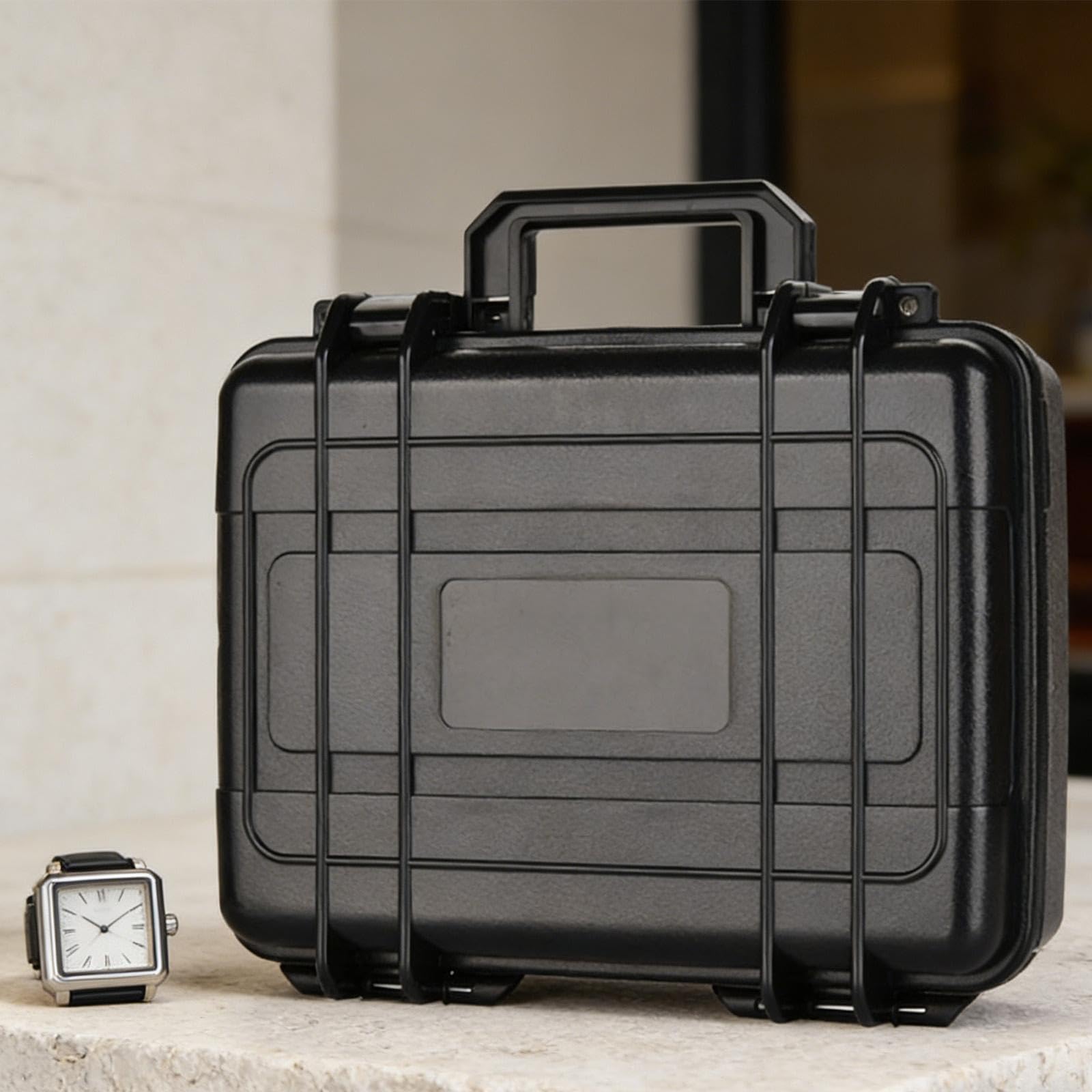 Custodia Porta Attrezzi Box Portatile Impermeabile Shockproof Organizer Valigia per Protezione Test Strumenti Orologi Fotocamere Adatta per Riparazion, con Inserto in Schiuma