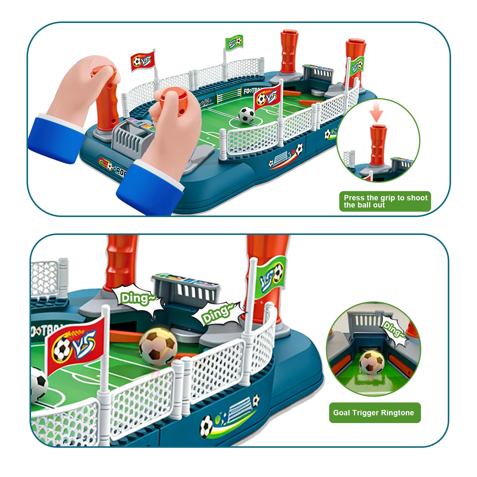 Jeu de Société Football de Table, Interactif Babyfoot Enfant, Goût Jouet de Table de Football, Cela Contribue à Améliorer la Coordination œil Main, pour Les Enfants et Les Adultes